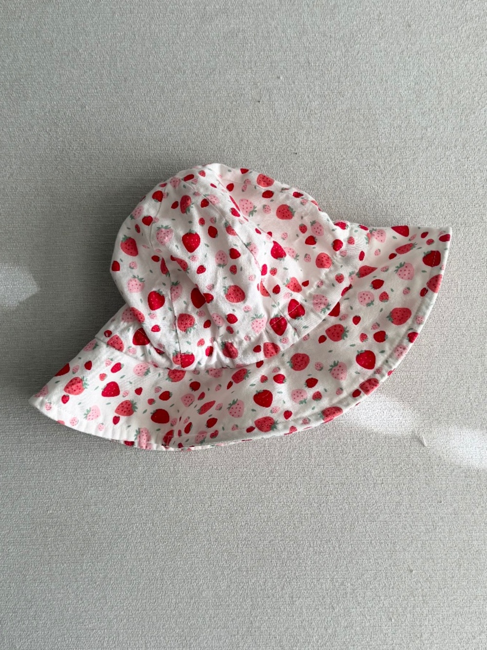 Strawberry print hat.